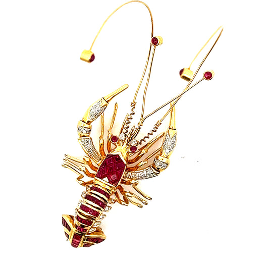 Le Vian Ruby Lobster Brooch