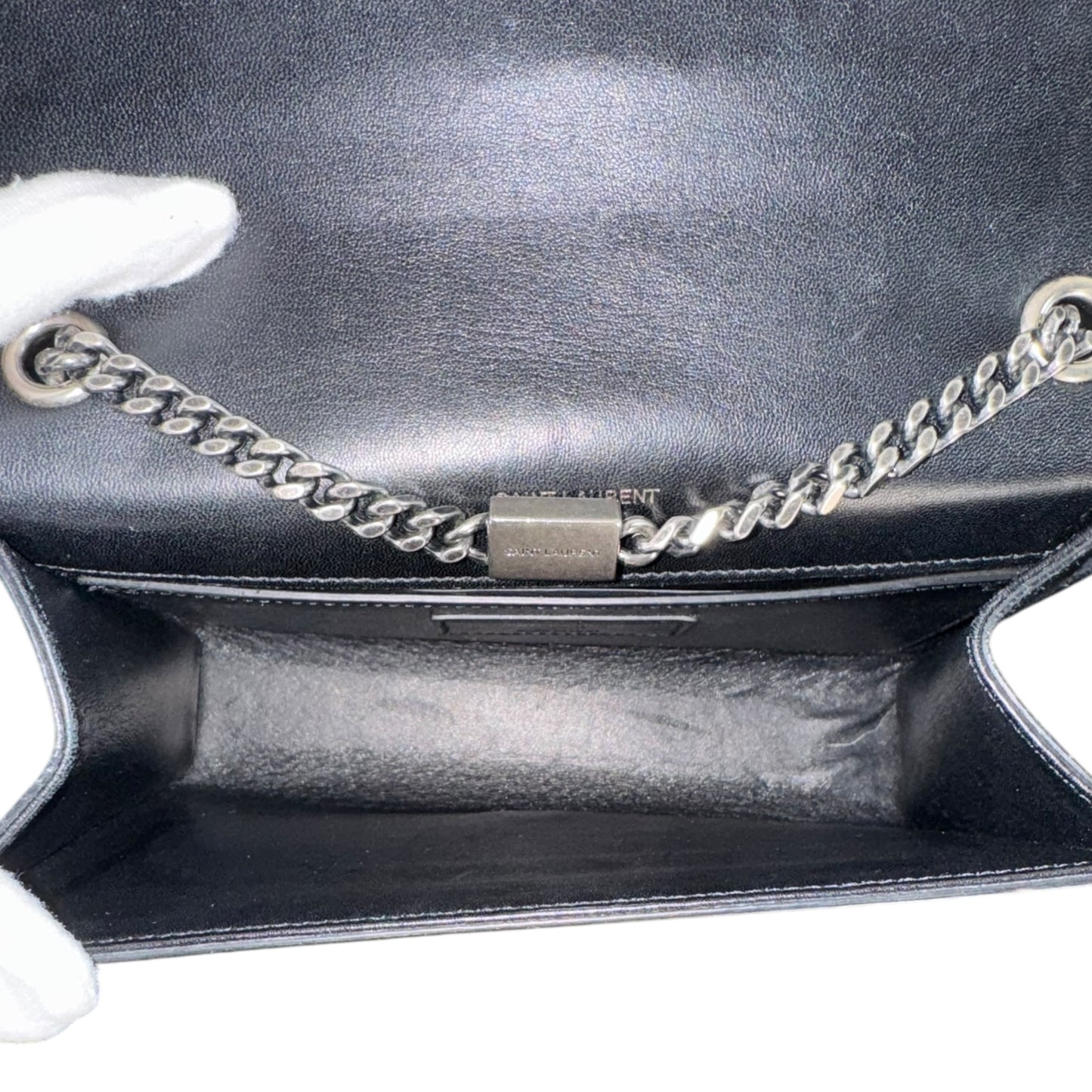 Saint Laurent Kate Suede Stone Bag