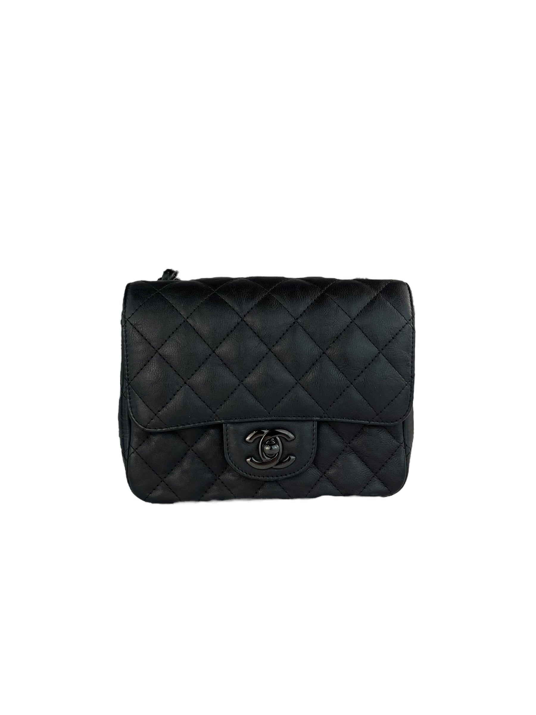 Chanel So Black Square Classic Flap Mini – The Luxury Exchange PDX