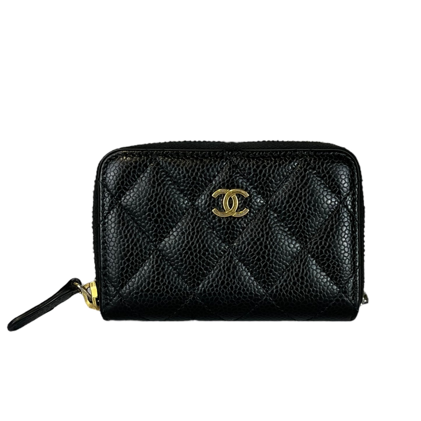 Chanel Zip Around Wallet Caviar