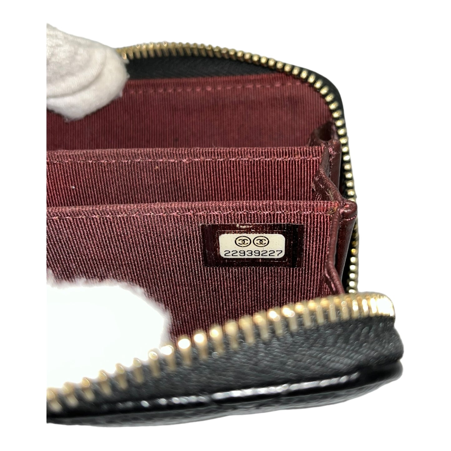 Chanel Zip Around Wallet Caviar