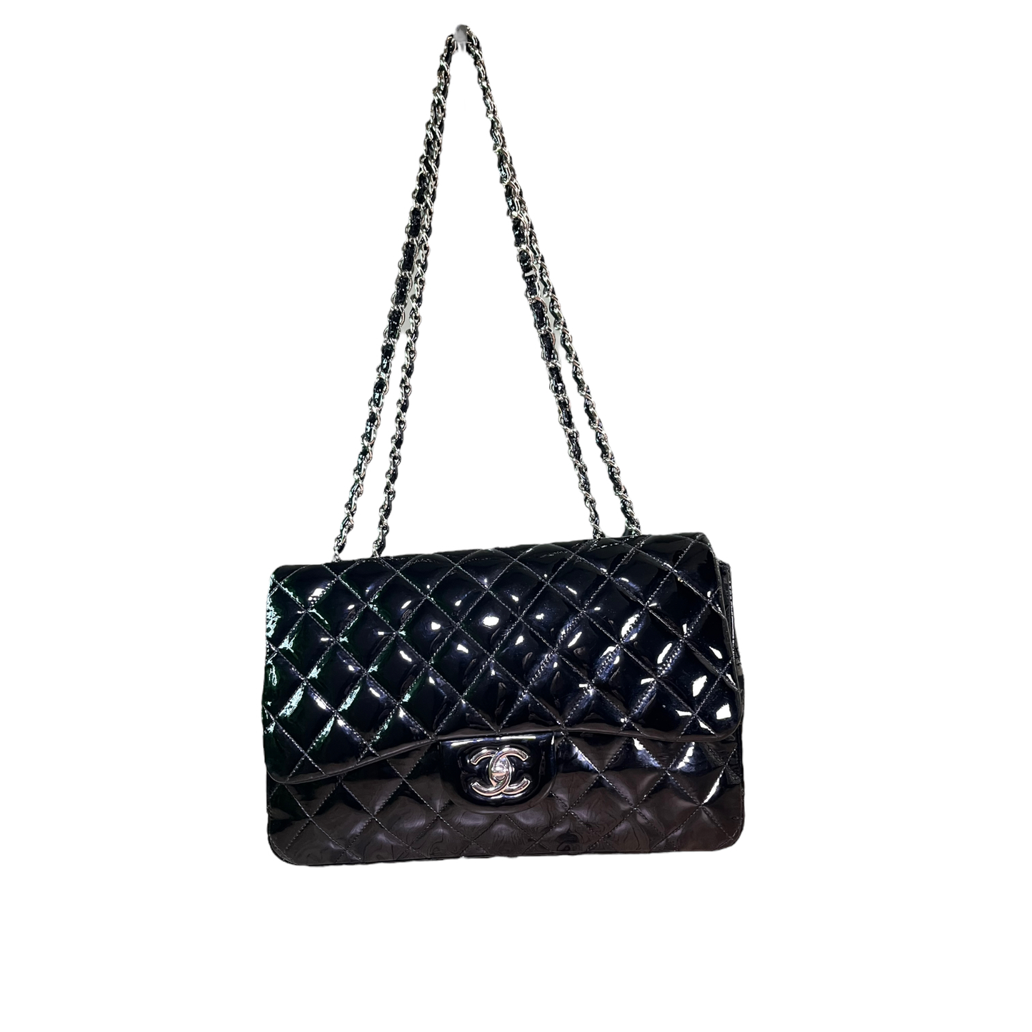 Chanel Jumbo Patent Classic Flap