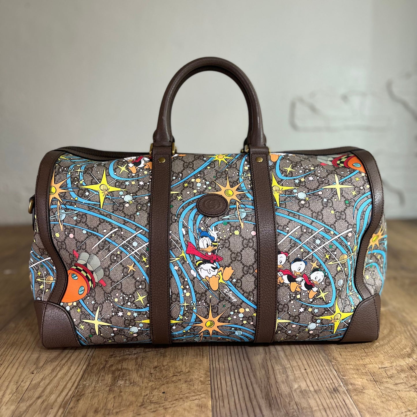 Gucci x Disney 2020 Mickey Duffle Bag - Brown Weekenders, Bags - GUC683986