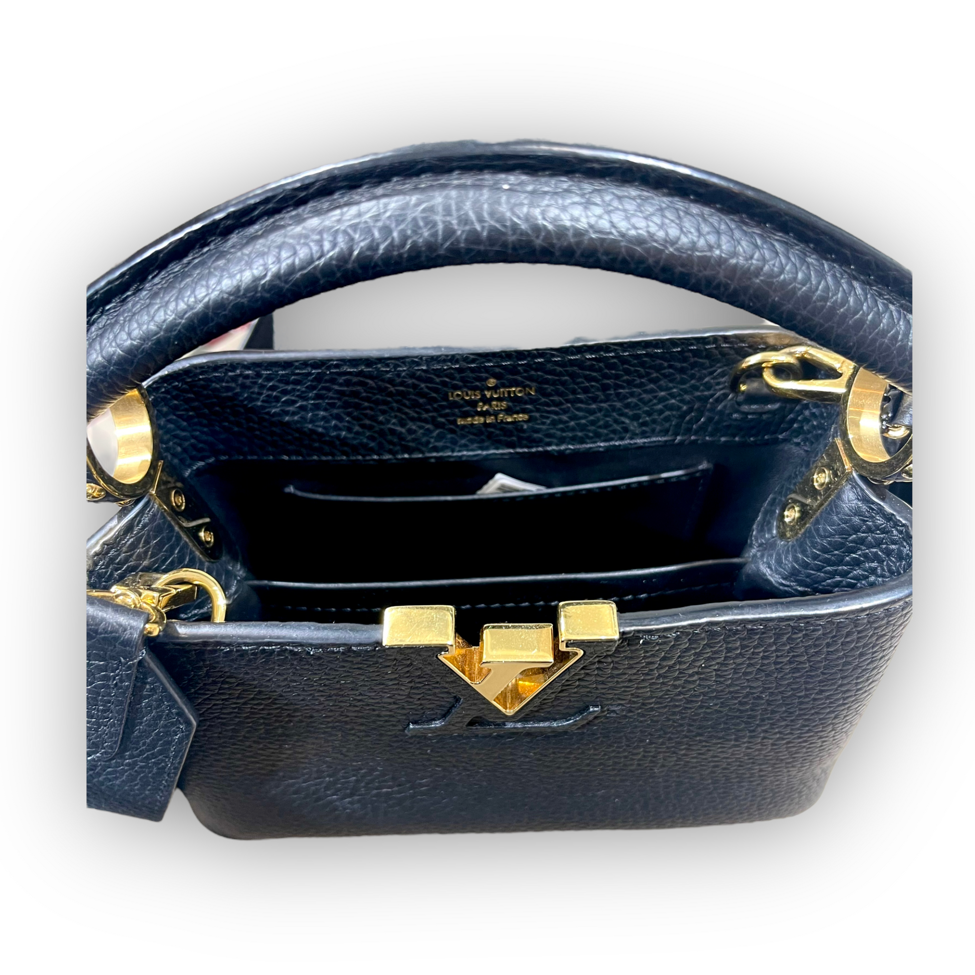 Louis Vuitton Capucines Mini Leather Satchel Bag