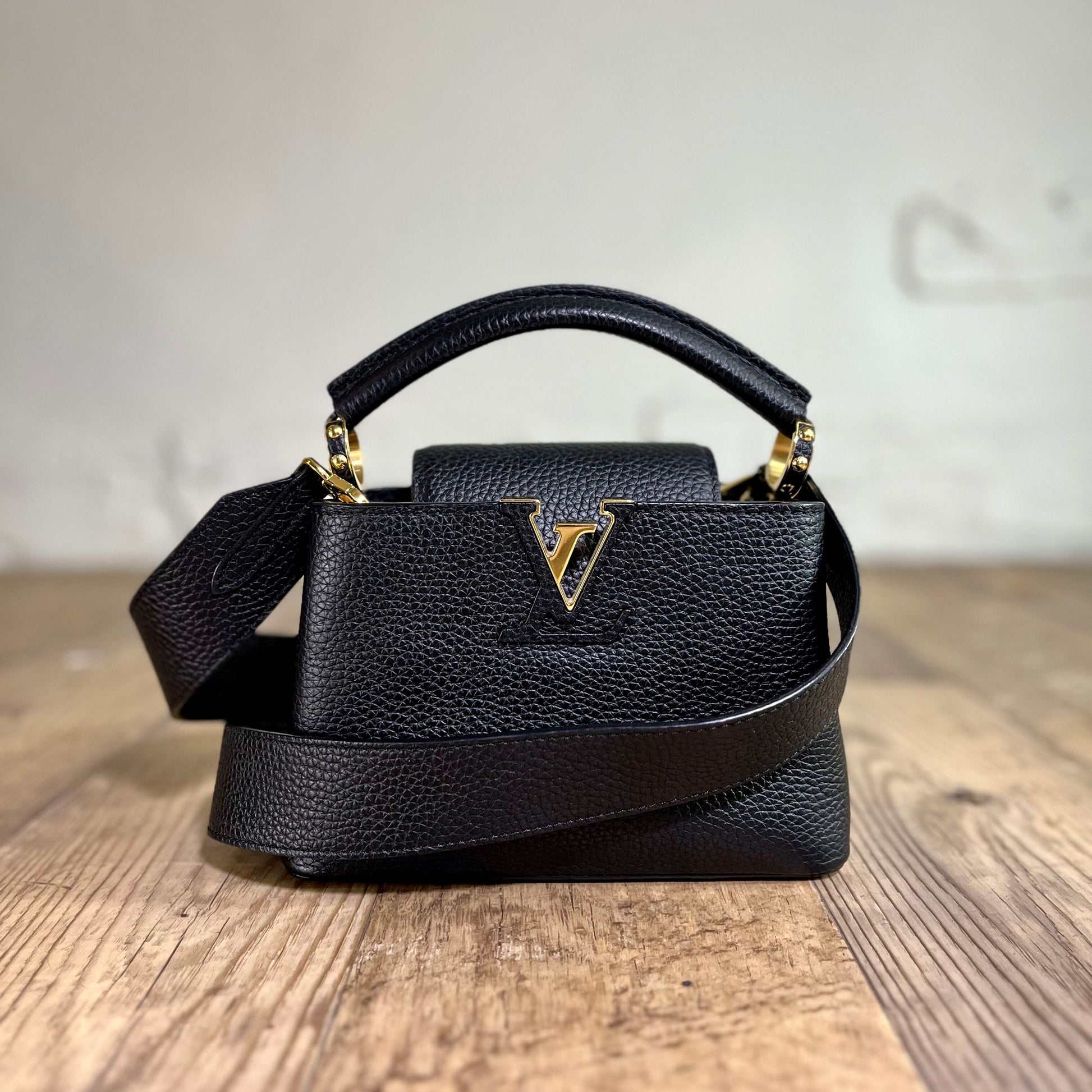 Louis Vuitton Mini Leather Capucines Top-Handle Bag