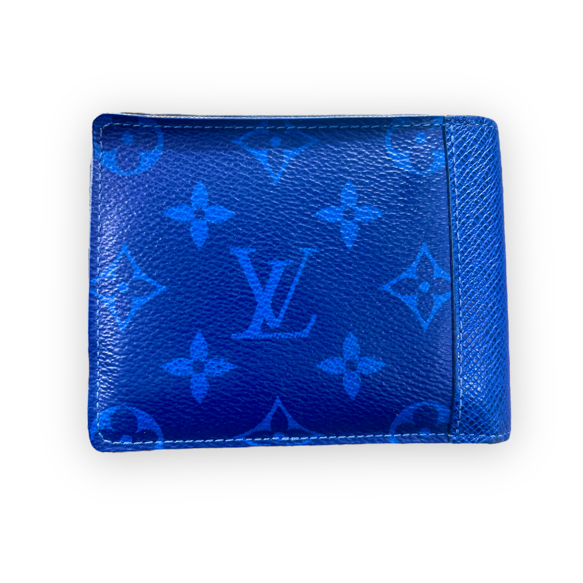 Louis Vuitton Blue Taiga Leather Multiple Wallet - My Luxury