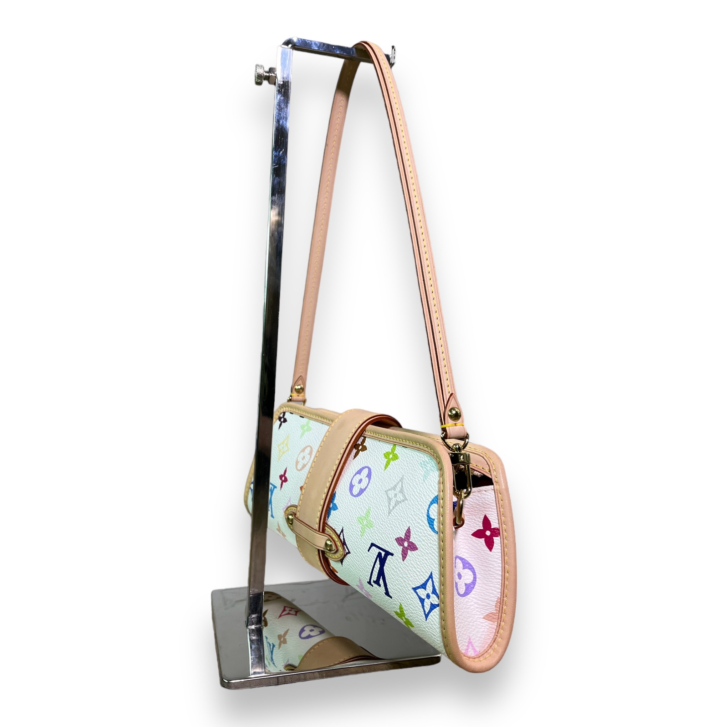 Takashi Murakami White Monogram Multicolore Coated Canvas Shirley, Handbags and Accessories, 2023